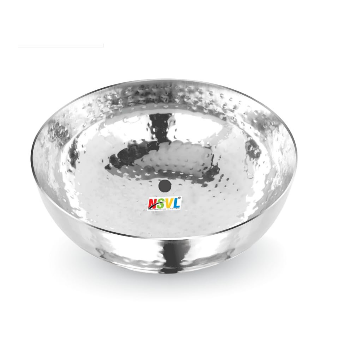 NSVL Stainless Steel Hammered Tasla/Heavy Bottom Cookware/Kadhai/Kadai for Kitchen/Utensils for Cooking, Deep Frying