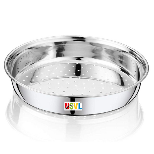 NSVL Stainless Steel Strainer for Kitchen – Multi-Use Steel Channi for Kitchen/Steel Chalni for Kitchen with Holes for Wheat | Steel Strainer for Kitchen