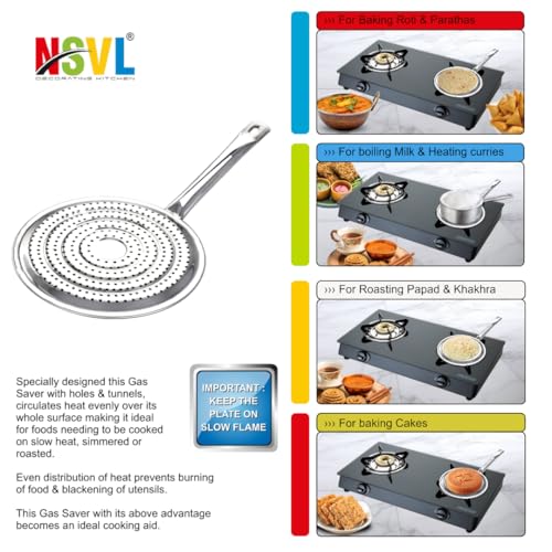 Nsvl roaster pulka grill for gas stove, jali for kitchen cooking, roti grill, brinjal roaster, papad roaster,roti jali (full steel roaster)