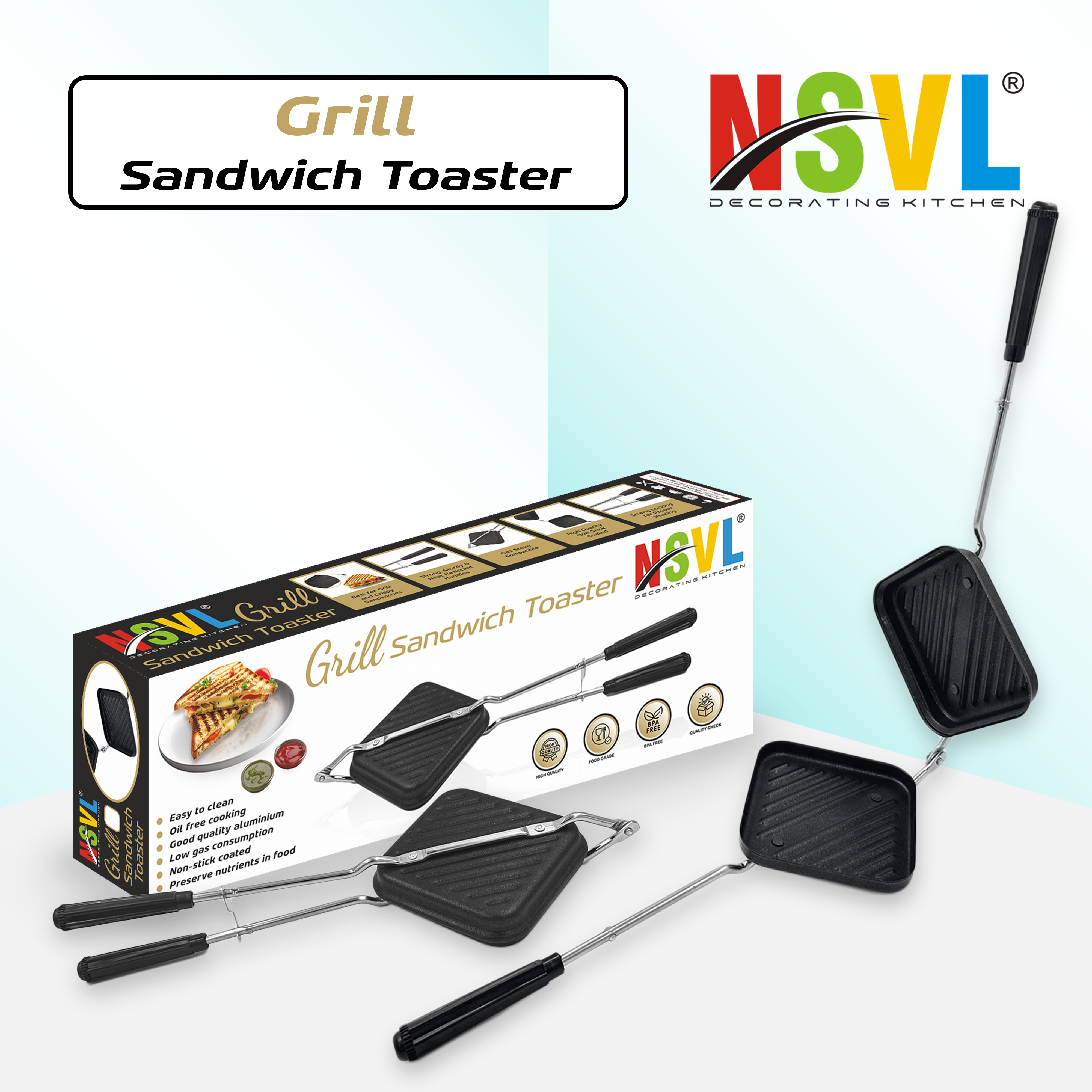 NSVL Gas Stove Griller Bread And Sandwich Maker, Sandwich Toaster