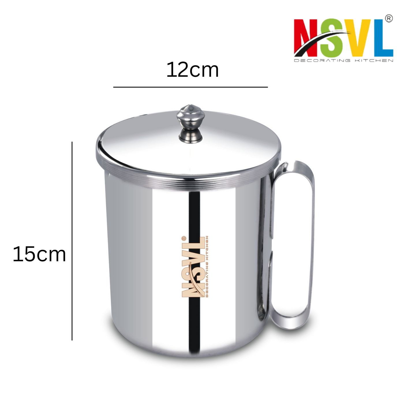 NSVL Stainless Steel Multipurpose Oil & Juicer Pot With Strainer, 1000 ML