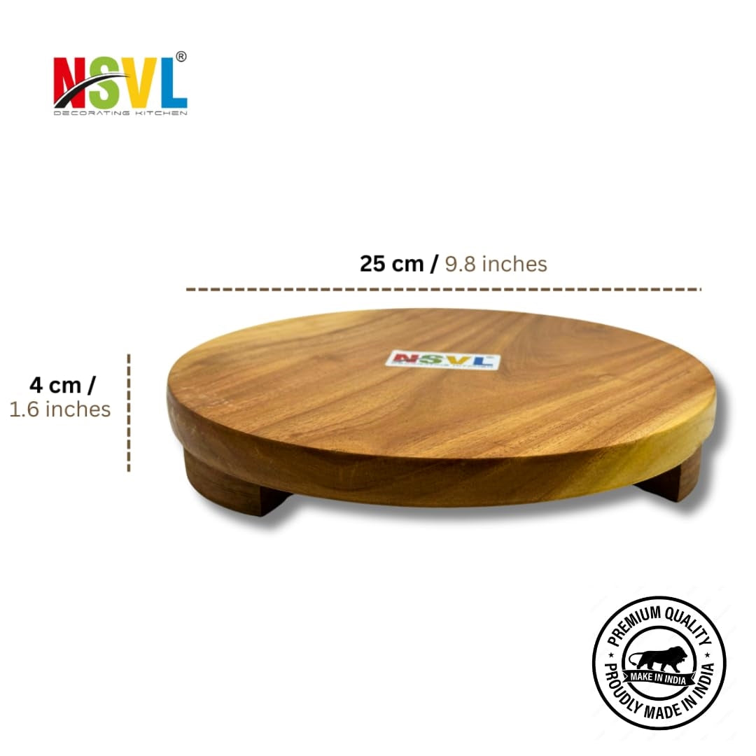NSVL Neem Wooden Roti Polpat Chakla Chapati Maker Neem polpat 25cm