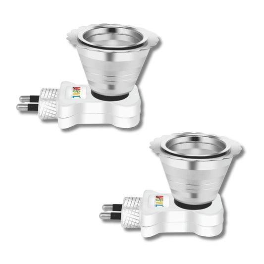 NSVL 2 PC Electric Kapoor Dani Stand Kapur Incense Burner/ kapurdani / kapoordani / Camphor Burner / Classy Puja Articles