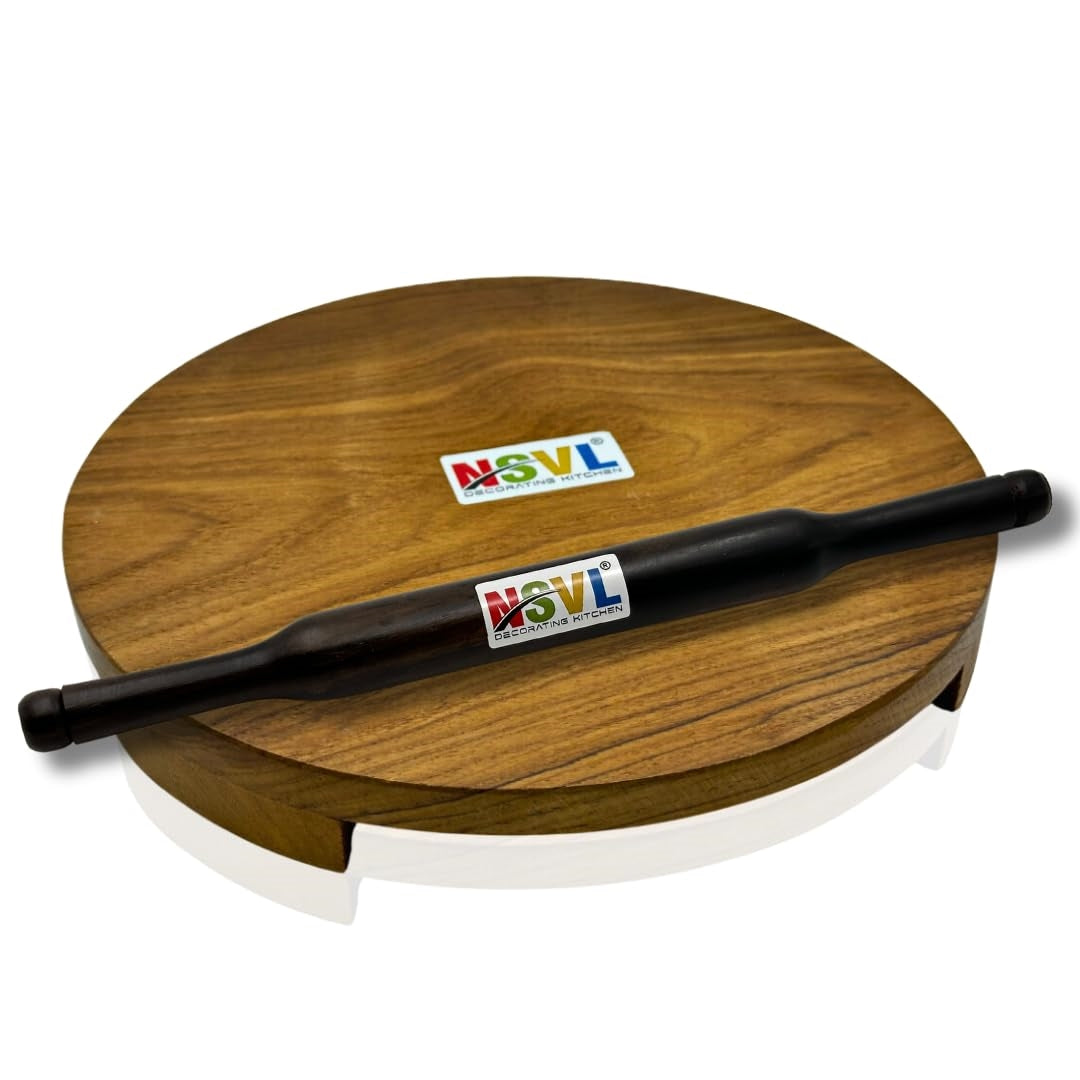 Rouleau à Pâtisserie En Bois Belan – Conique Fabriqué à La Main – 35,6 Cm – Pour Pâte à Pizza, Chapatis