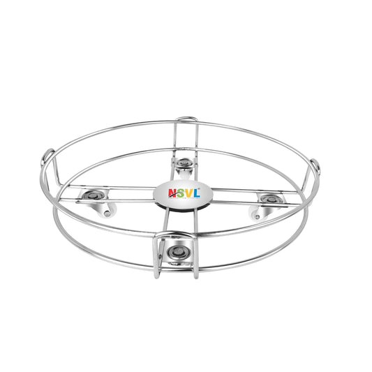 Nsvl Heavy & Strong Stainless Steel Cylinder Trolley with Wheels Gas Trolly/LPG Cylinder Stand Gas Cylinder Trolley