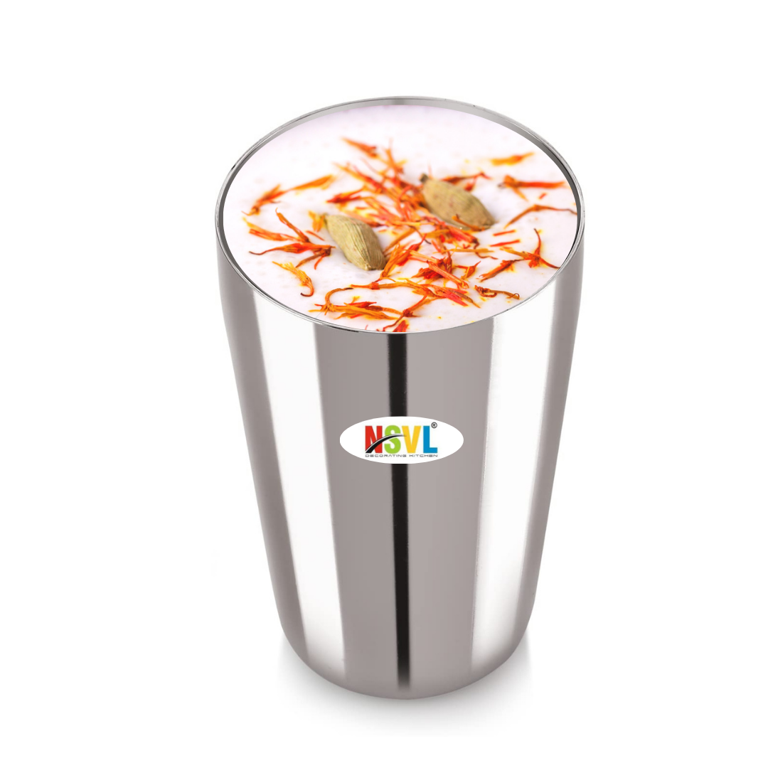 Nsvl Premium Stainless Steel Lassi Glass - 750 ml | Durable and Rust-Resistant | Perfect for Lassi, Milkshakes, and Beverages