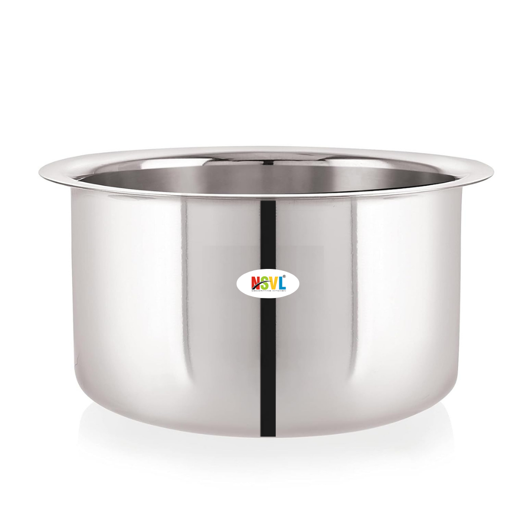 Stainless Steel Flat Top Tope Set, 3 Pieces, 300 ml, 500 ml, 700 ml