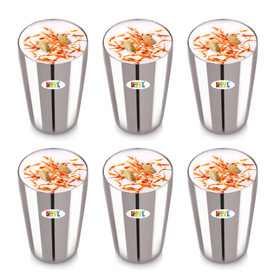 Nsvl Premium Stainless Steel Lassi Glass - 750 ml | Durable and Rust-Resistant | Perfect for Lassi, Milkshakes, and Beverages
