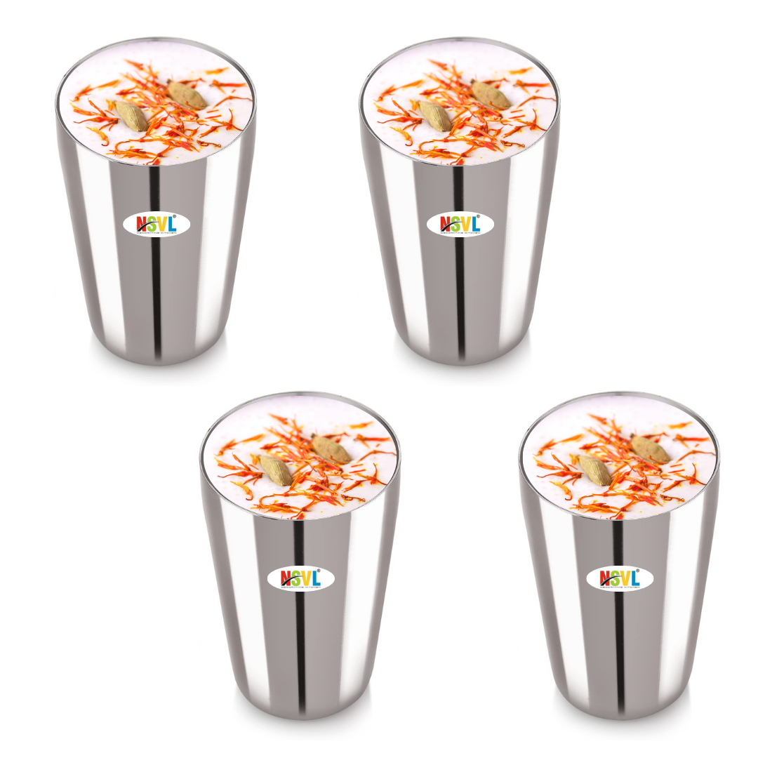Nsvl Premium Stainless Steel Lassi Glass - 750 ml | Durable and Rust-Resistant | Perfect for Lassi, Milkshakes, and Beverages