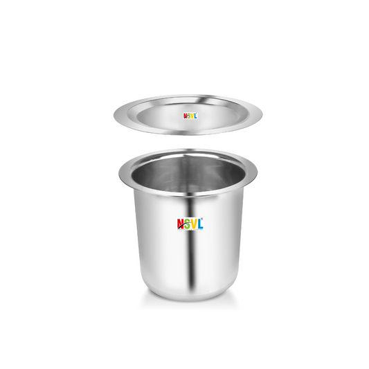 NSVL Stainless Steel Milk Pot with Lid | Steel Milk Boiler Container | Milk Boiling Vessel Gunj for Kitchen (1500 ML)