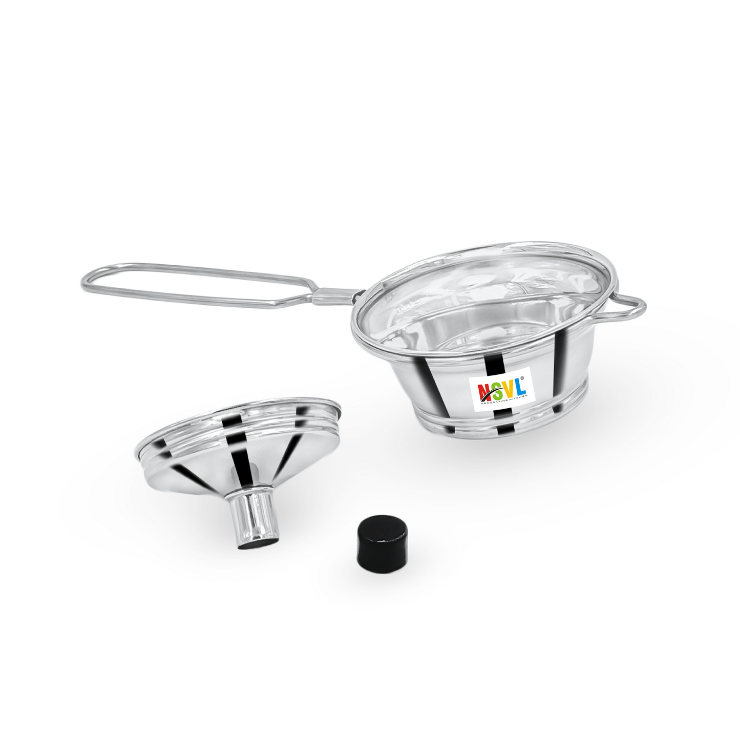 Nsvl Stainless Steel Pouring Funnel Oil Bottle Strainer Jam Filter for Kitchen,Baby Feeding Bottle Strainer