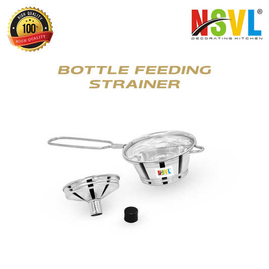 Nsvl Stainless Steel Pouring Funnel Oil Bottle Strainer Jam Filter for Kitchen,Baby Feeding Bottle Strainer