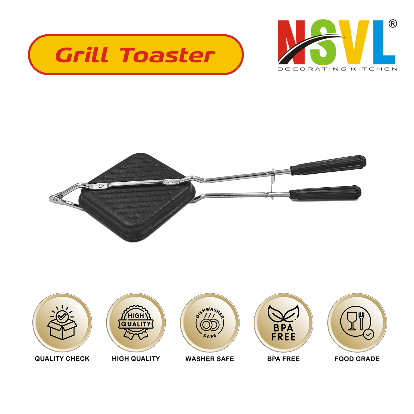 NSVL Gas Stove Griller Bread And Sandwich Maker, Sandwich Toaster, Sandwich Maker Nonstick,Sandwich Maker Pan,Toaster,Grill Sandwich Maker,Grill Sandwich Toaster (GRILL TOASTER)