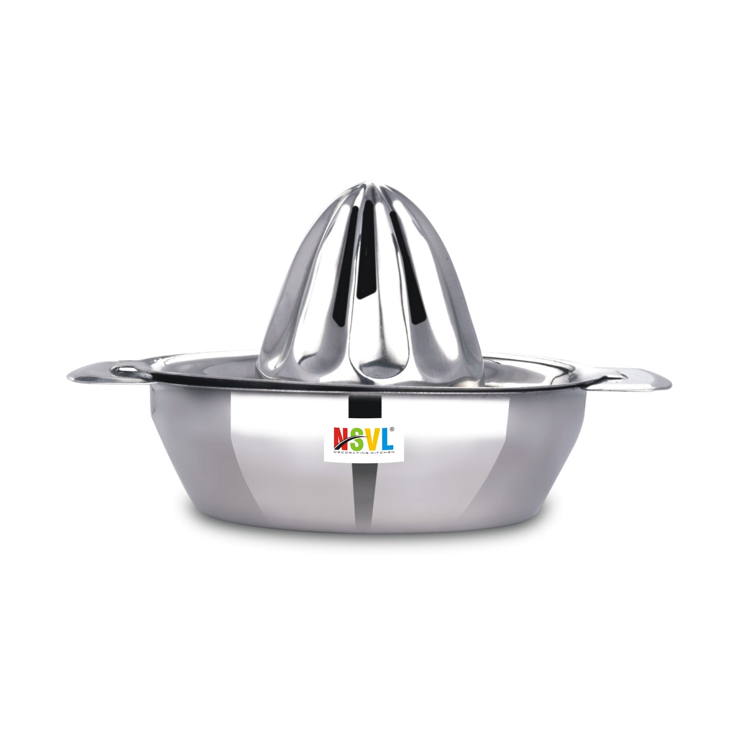 NSVL Stainless Steel Manual citrus Juicer hand cold press lemon and orange juicer and squeezers with Round Bowl