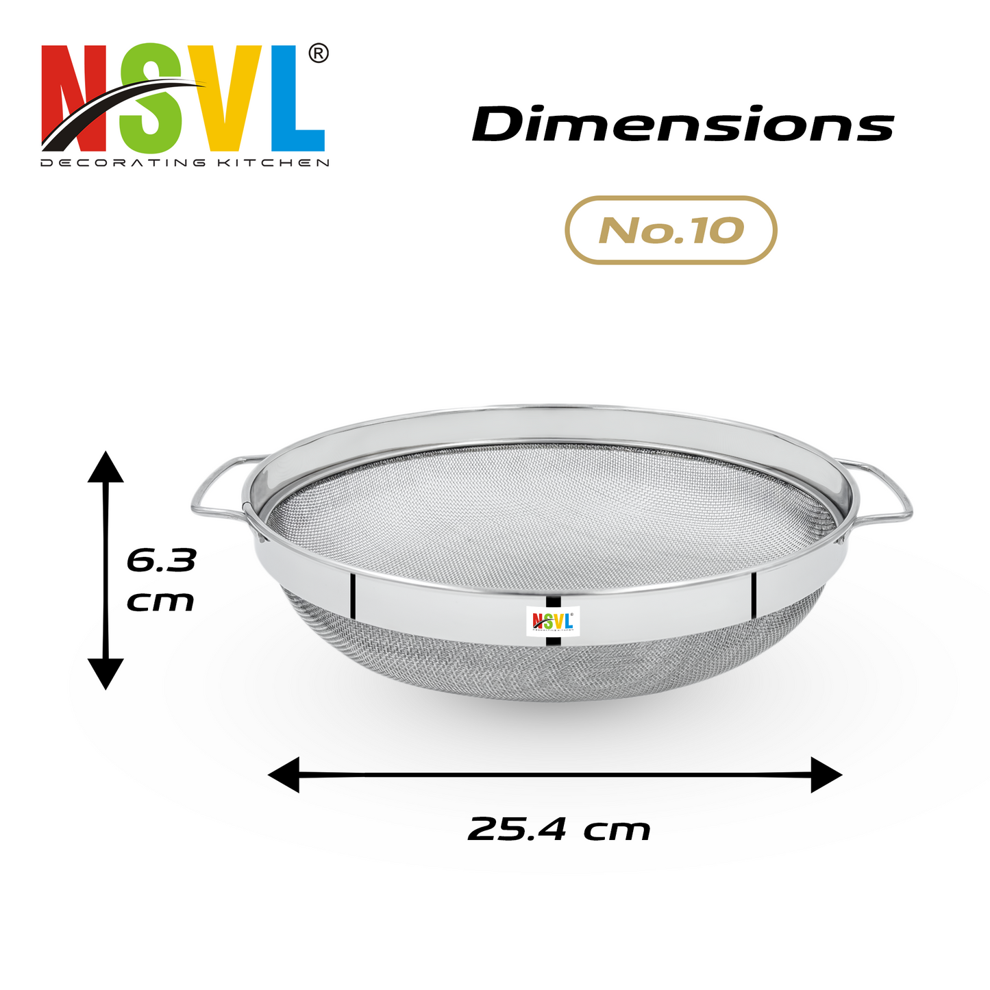 NSVL Stainless Steel Puran Jali Big /Chalani/Strainer | Mesh for Sieving and Pulping of Food Grain and Mango