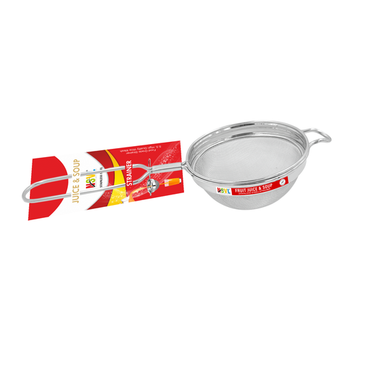 NSVL Stainless Steel Soup & Juice Strainer/Liquid Filter for Kitchen Use, Large Soup Chalni with Handle, Rice & Juice Use