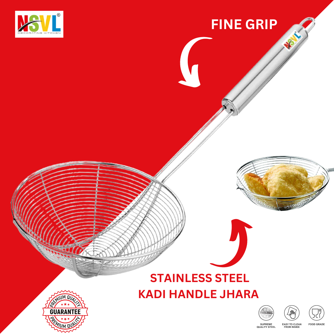 Nsvl Pipe Handle Frying Strainer DEEP Fry/MESH Strainer/JHARA/Puri Strainer