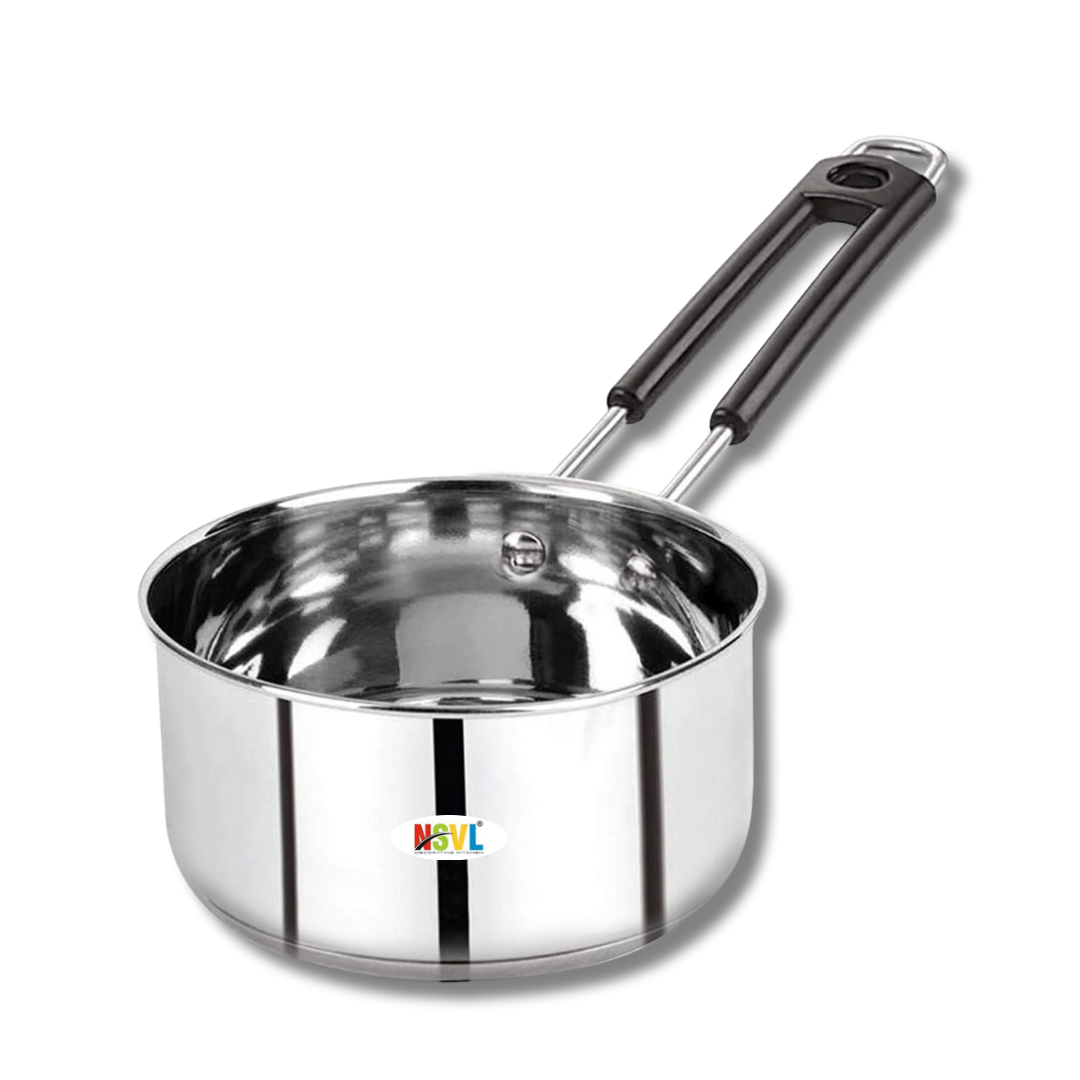 Nsvl Stainless Steel Sauce Pan, Tea Pan, Milk Pan Heavy Guage Sauce Pan 15 cm diameter 2 L capacity  (Stainless Steel, Non-stick, Induction Bottom)