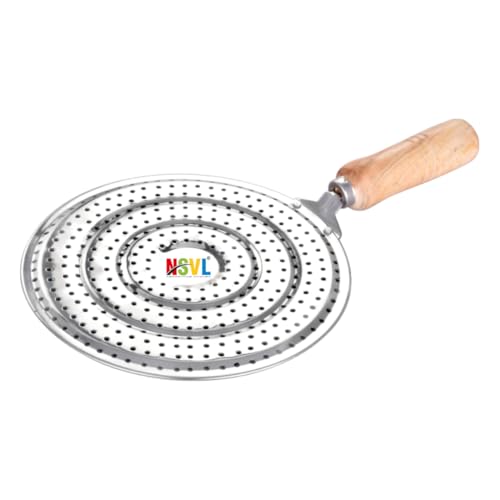 Nsvl roaster pulka grill for gas stove, jali for kitchen cooking, roti grill, brinjal roaster, papad roaster,roti jali (steel wooden handle roaster)