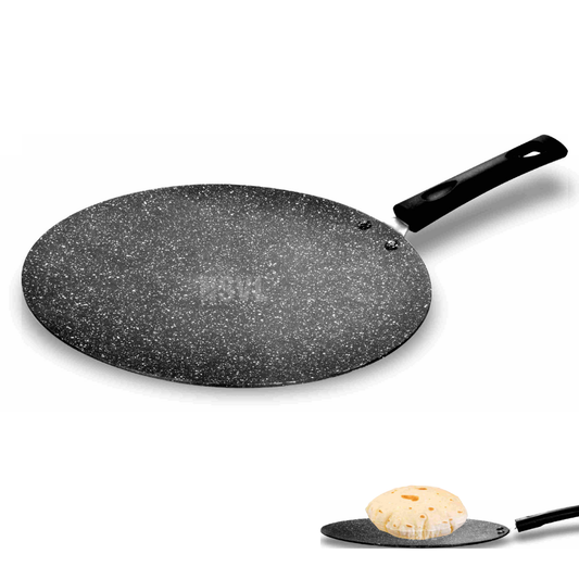 NSVL Non-Stick Concave Tawa , Roti Tawa , Nonstick Flat Tawa for Roti , Non-Stick Coating, 26.5cm Nonstick Chapati Tawa