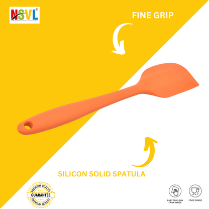 NSVL Silicone Spatula|Baking Spoon for Non Stick Cookware|Heat Resistant Cake Spatula,8 Inch