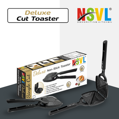 NSVL Cut Gas Sandwich Toaster - Nonstick Grill, Stay-Cool Handles. Perfect for Cut Crispy Sandwich Maker