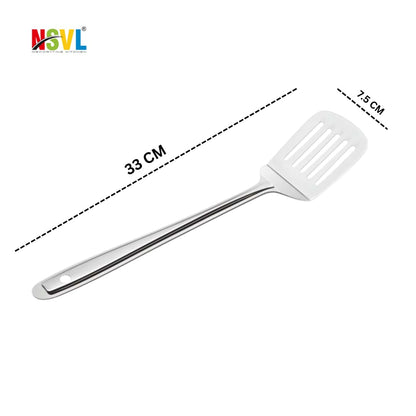 NSVL Stainless Steel(Food Grade) Heavy Gauge Frying Turner for Dosa, Roti, Chapati 33cm