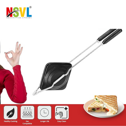 NSVL Non stick Sandwich Maker Gas Toaster Grill Sandwich Toaster Maker Non Stick Aluminium Premium