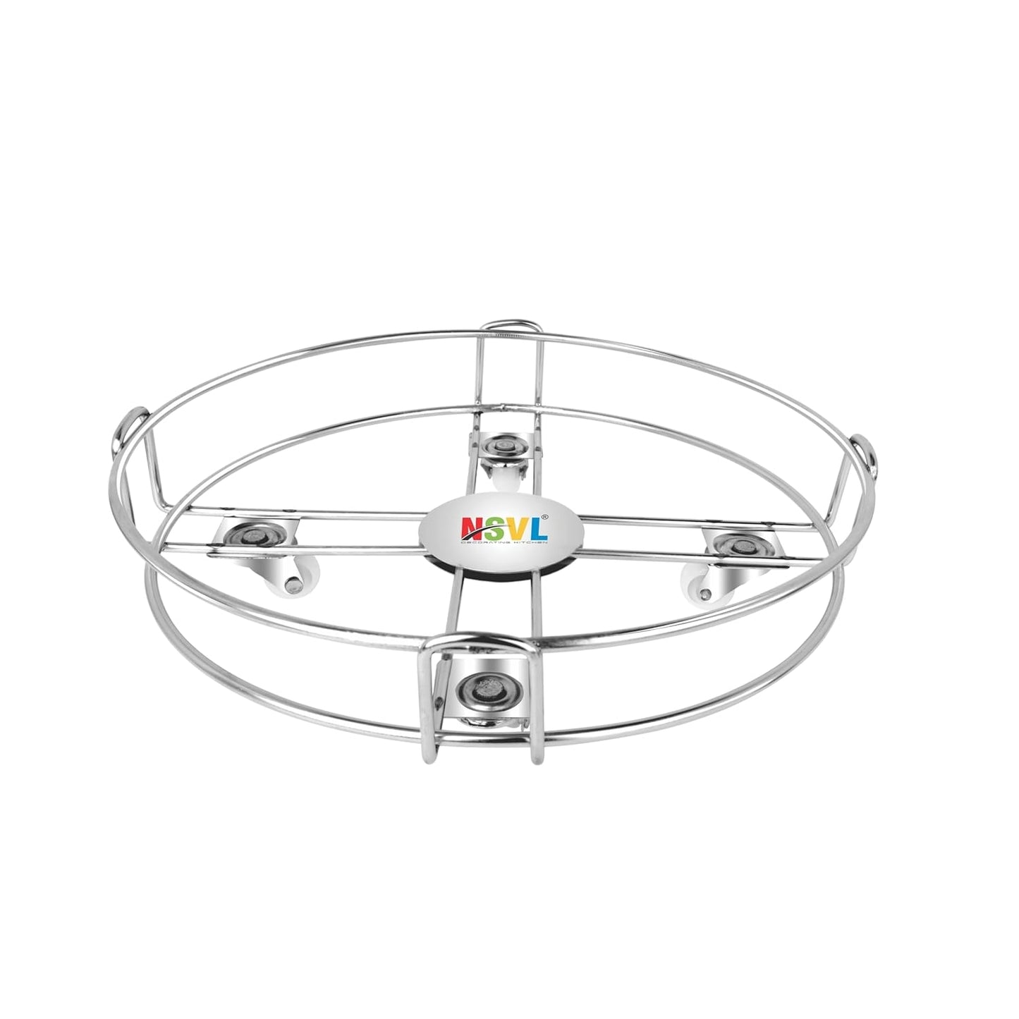 Nsvl Heavy & Strong Stainless Steel Cylinder Trolley with Wheels Gas Trolly/LPG Cylinder Stand Gas Cylinder Trolley