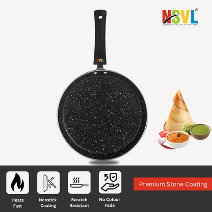 Nonstick Aluminium Cookware Gift Set, 4 Pieces, Includes Tawa, Appam Maker, Kitchen Tool, Mini Uttamapm, Non-Induction Base