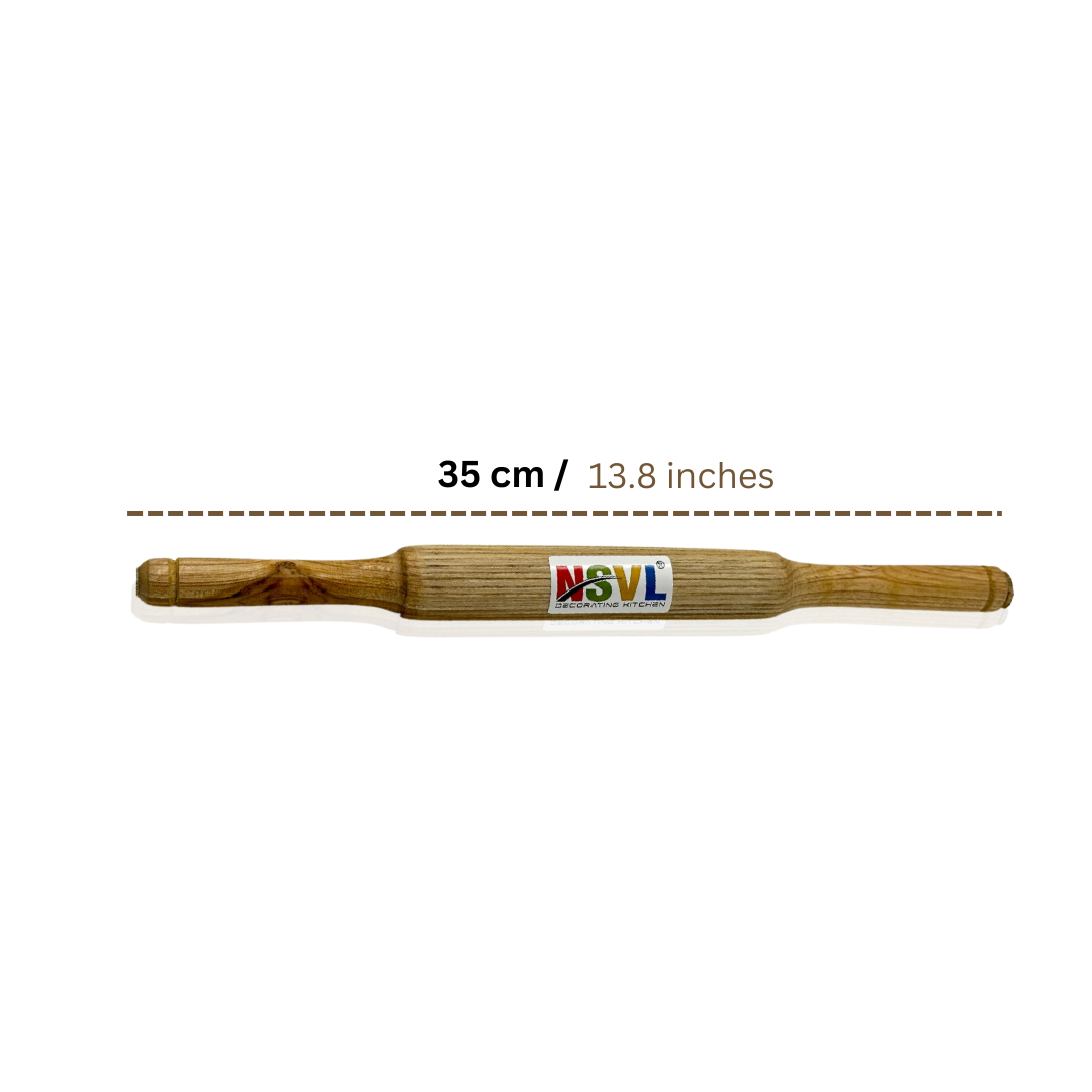 NSVL Wooden Roti Roller Belan Large (Sagwan Wood Papad Belan)