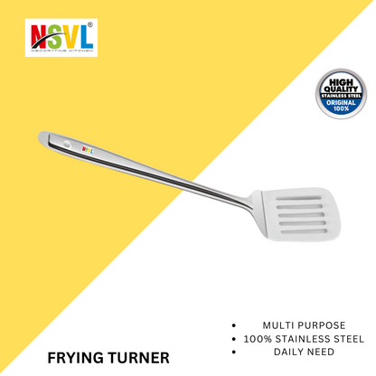 NSVL Stainless Steel(Food Grade) Heavy Gauge Frying Turner for Dosa, Roti, Chapati 33cm