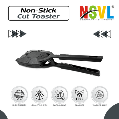 NSVL Cut Gas Sandwich Toaster - Nonstick Grill, Stay-Cool Handles. Perfect for Cut Crispy Sandwich Maker